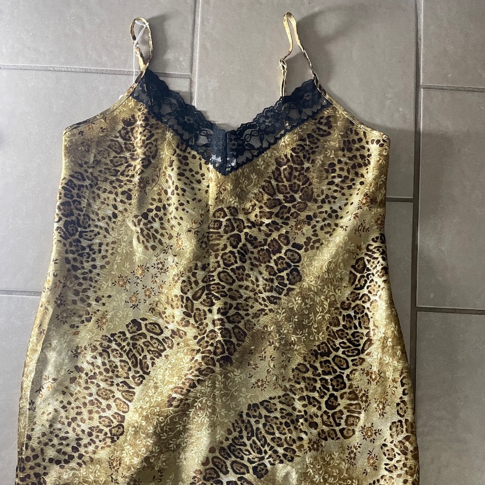 vintage leopard print slip